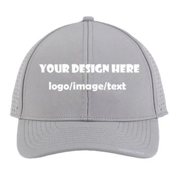 6-Panel Hat (structured, waterproof, curved bill) 