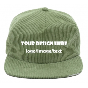 5-Panel hat (corduroy, unstructured, flat bill)