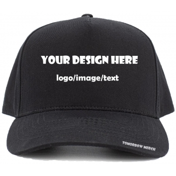 5-panel hat (structured, curved bill)