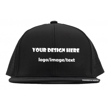 6-Panel Snapback (structured, waterproof, flat bill)